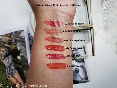 yves saint laurent vernis à lèvres water stain swatches|NEW YSL WATER LIP STAINS (VERNIS À LÈVRES): Lip .